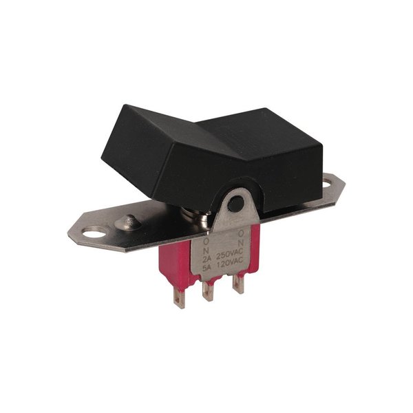 C&K Components Rocker Switch, Dpdt, On-On, Latched, 5A, 28Vdc, Solder Terminal, Rocker With Frame Actuator, Panel 7201J11ZQE22